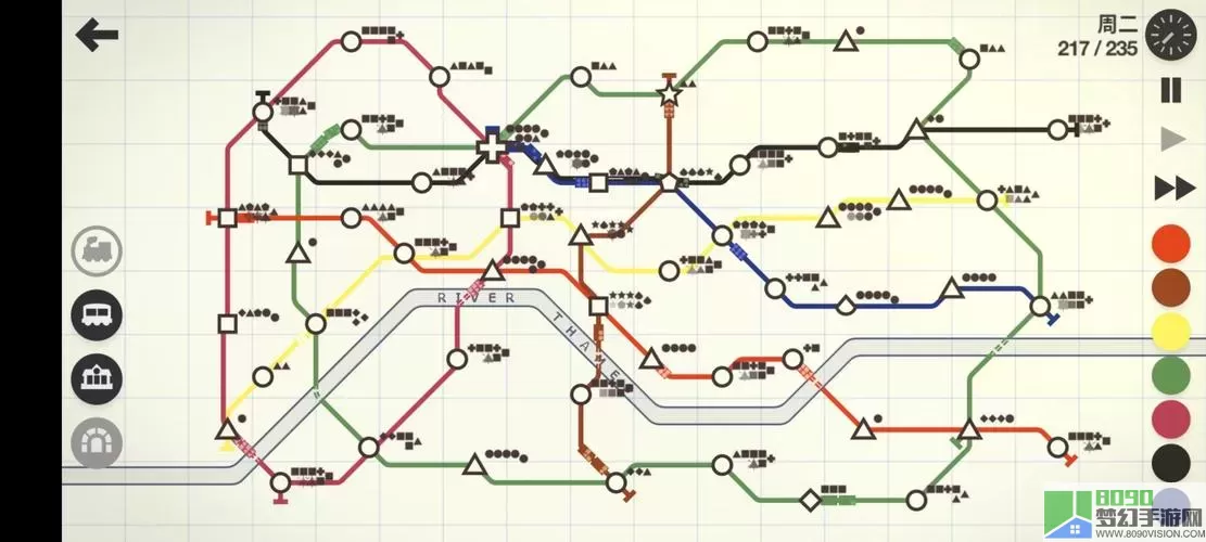 模拟地铁伦敦线路图